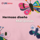 Polerón Cuello Redondo Niña Rosado Mariposa