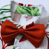 Conjunto de Vestir Hawaiano Manga Corta Niño  1 a 5 Años Rojo Hawaiano