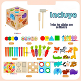 Cubo Didáctico Montessori Niño o Niña Juguete Multifuncional Madera Bebe Infantil