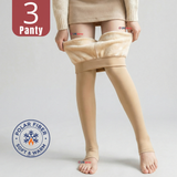 Pack 3 Calzas Pantys Con Polar Térmica Mujer Beige Chiporro