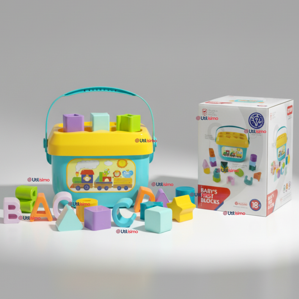 Cubo Bloques De Construcción 16 Figuras Educativo Didáctico Juguete Bebé Niño Niña