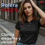 Polera Pique Premium 200g Manga Corta 100% Algodón Textura Suave Chemise Negro Mujer