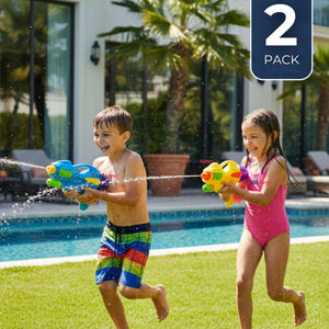 Pack 2 Pistolas Lanza Agua 32 cm Juguete Agua Niño Niña Colores Surtidos