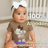 Pack 4 Bodys Niña Manga Corta Tedmimak 100% Algodón Baby Bear