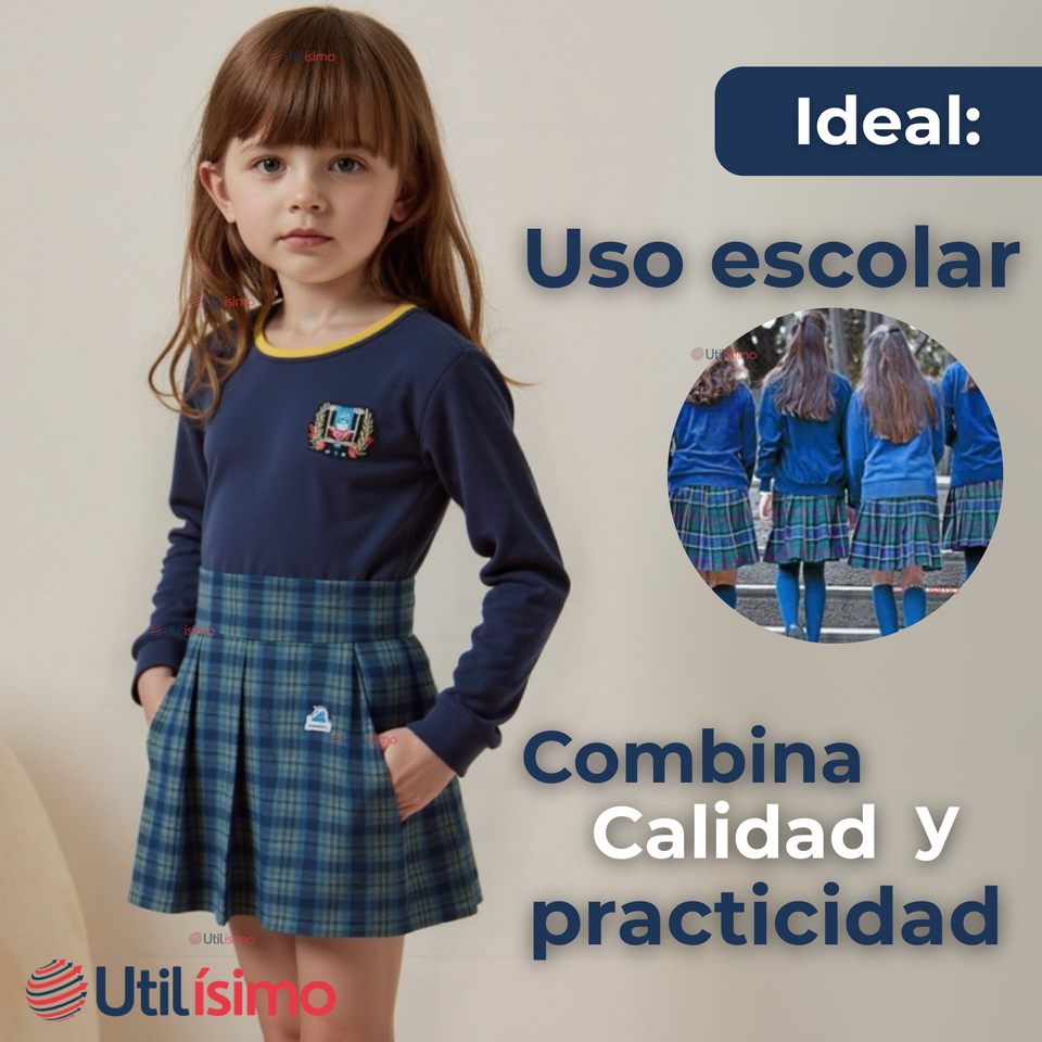 Pack 3 Primera Capa Escolar Bambú Invierno Camiseta Niña Cuello Redondo Polera