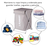 Canasto Ropa Sucia Plegable Tela Diseño Simple