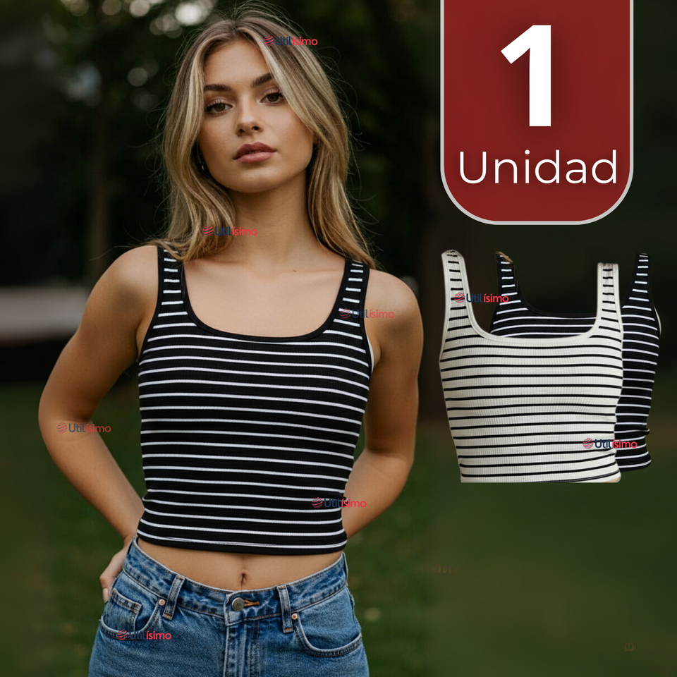 Camiseta Rayas 100% Algodón Básica Lisa Elástica Mujer Colores Surtidos