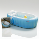 Bañera Inflable Plegable Portátil Para Bebés Con Bomba Aire Niño Azul