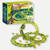 Pista Carreras de Auto Juguete Flexible Dinosaurio 120 Piezas
