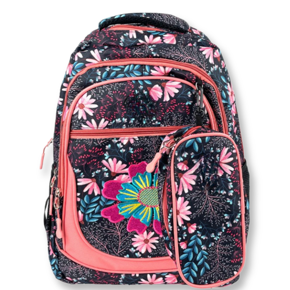 Mochila Con Lonchera Y Estuche 45CM Estampado Variados Niña