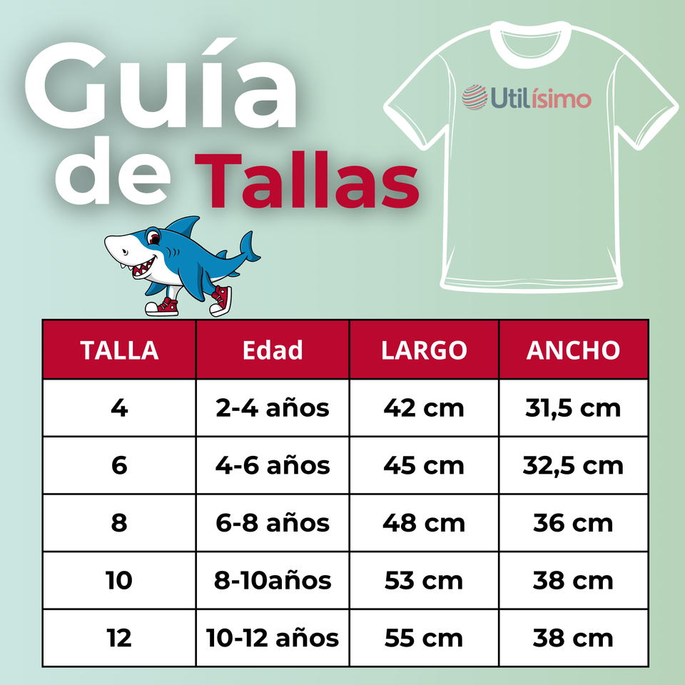 Polera Brainrots 100% Algodón Manga Corta Niño Tralalero Rojo