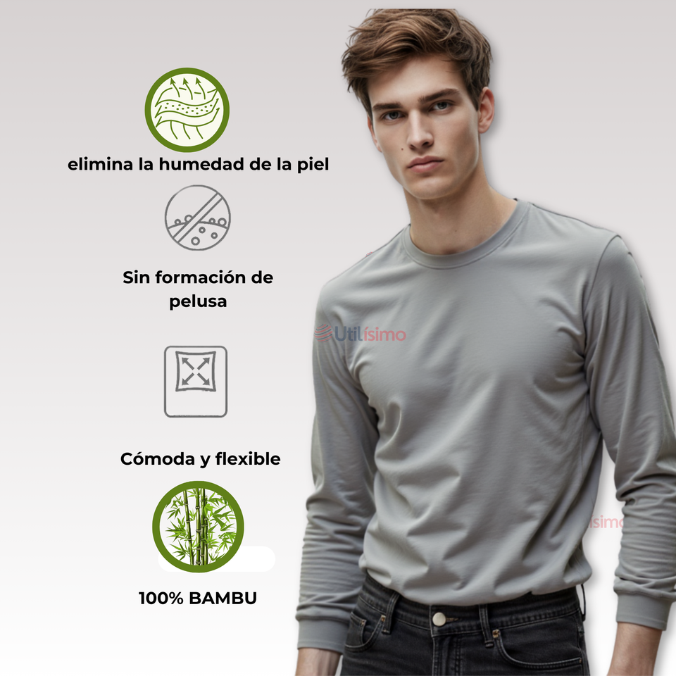 Pack 6 Camiseta Bambu Juvenil Redondo Colores Surtidos