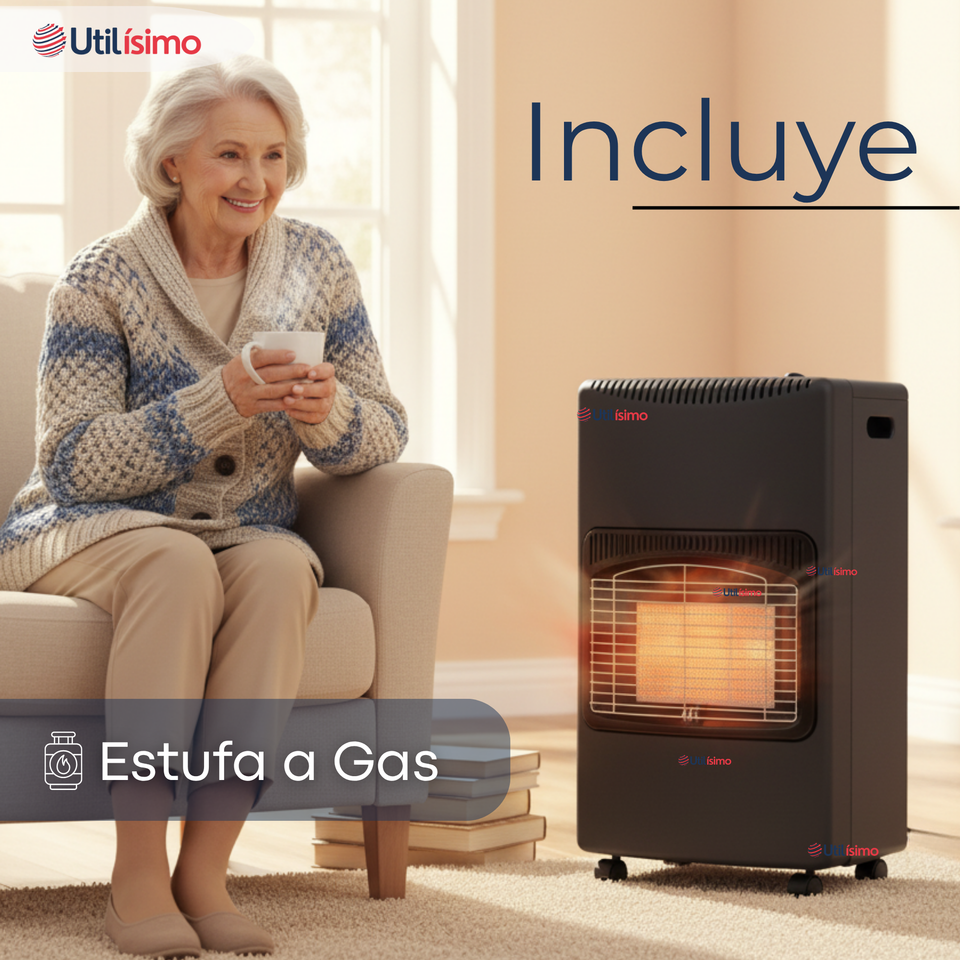 Calefactor A Gas Licuado 5kg A 15kg  Plegable Interior Exterior