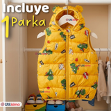 Parka Con Capucha Sin Manga Bebe Niño Infantil