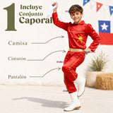 Traje Típico Caporal Rojo Danza Tradicional Fiestas Patrias