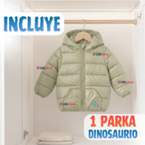 Parka Dinosaurio Con Capucha Manga Larga Niño Jump Kids