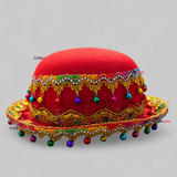 Sombrero Gorro Caporal Mujer Fiestas Patrias Rojo Con Cascabeles Baile Típico