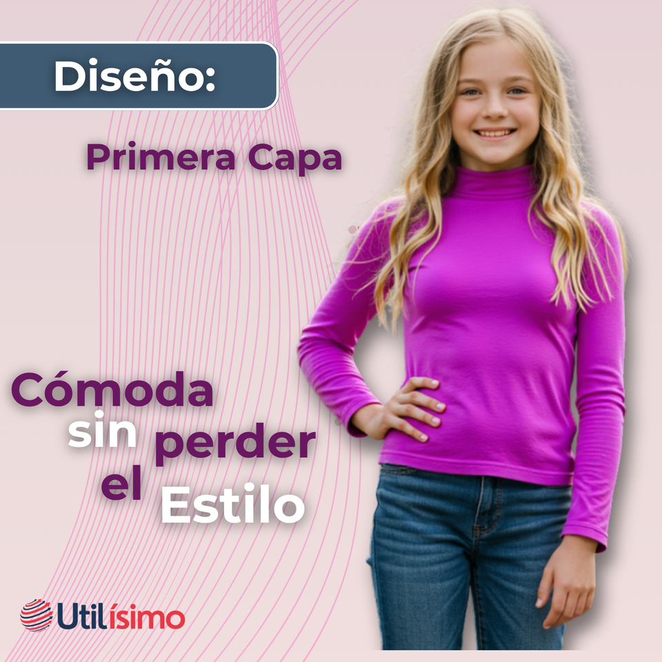 Camiseta Beatle Polar Juvenil Niña Primera Capa Colores Surtidos