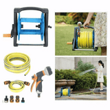 Manguera Retráctil Carrete Y Pulverizador Accesorios Jardín Color Negro