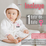 Bata de Baño Niña Toalla 100% Algodón Cobertura Completa Estampados Surtidos