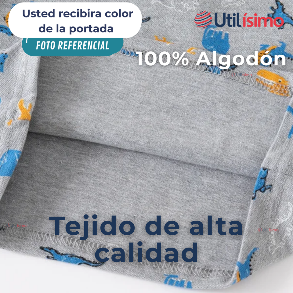Polera Piqué Manga Larga Niño con Estampado de Dinosaurios Marrón