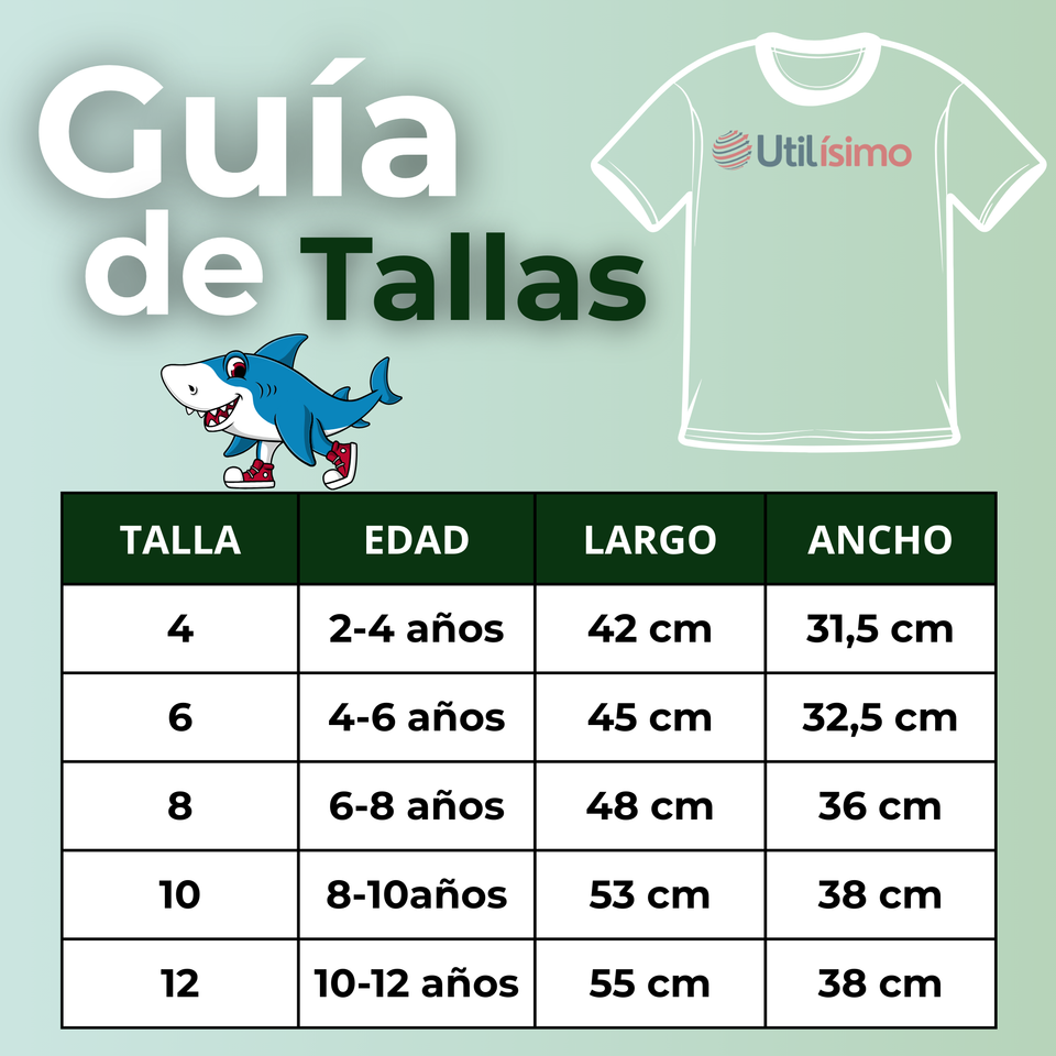 Polera Brainrots 100% Algodón Manga Corta Niño Tralalero Verde