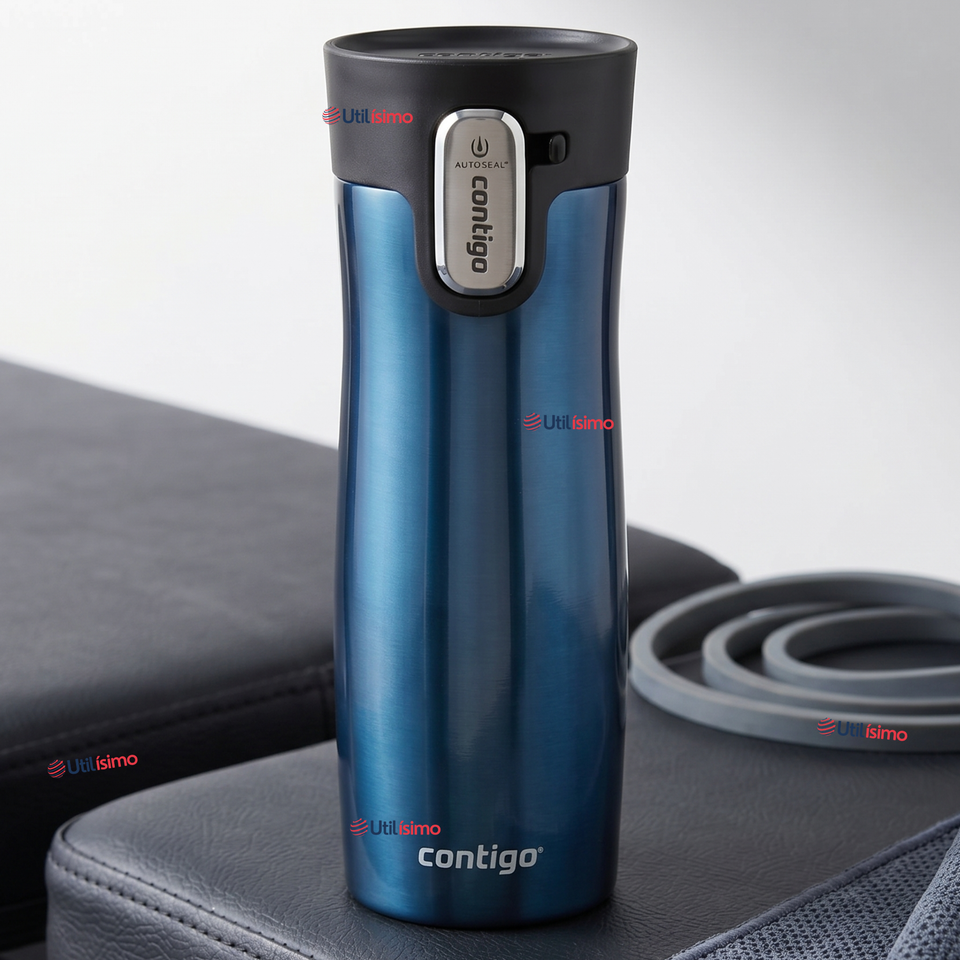 Vaso Térmico West Loop Azul Autoseal Contigo 591 Ml Azul Acero Inoxidable