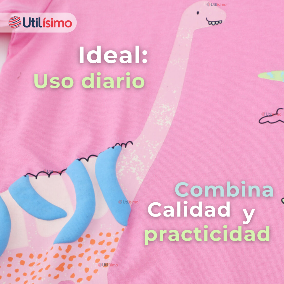Polera Manga Larga Niña 100% Algodón Fucsia Camiseta