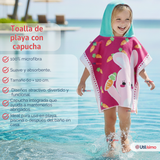 Toalla De Baño Playa Con Capucha Niño y Niña Diseños