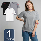 Camiseta Polera 100% Algodón Básica Lisa Elástica Mujer Colores Surtidos