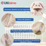 Enterito Conejito Con Capucha Bebe Polar Blanco