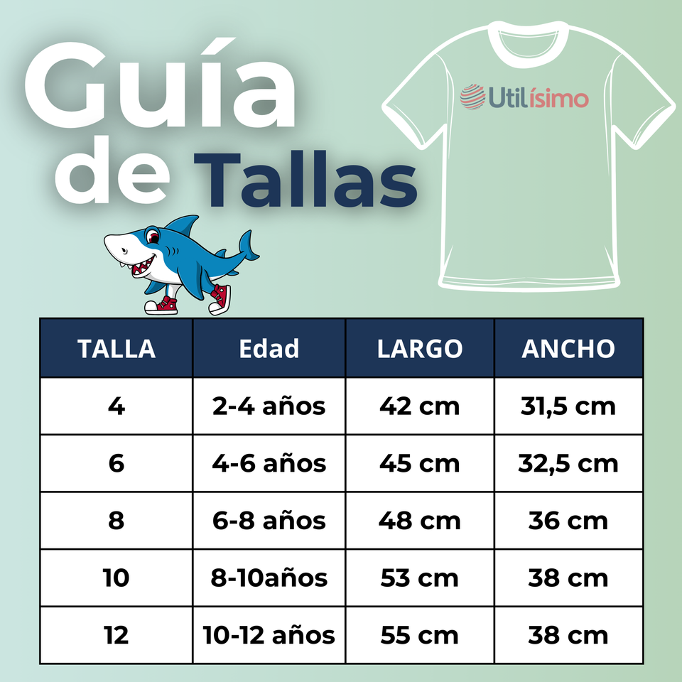 Polera Brainrots 100% Algodón Manga Corta Niño Tralalero Azul