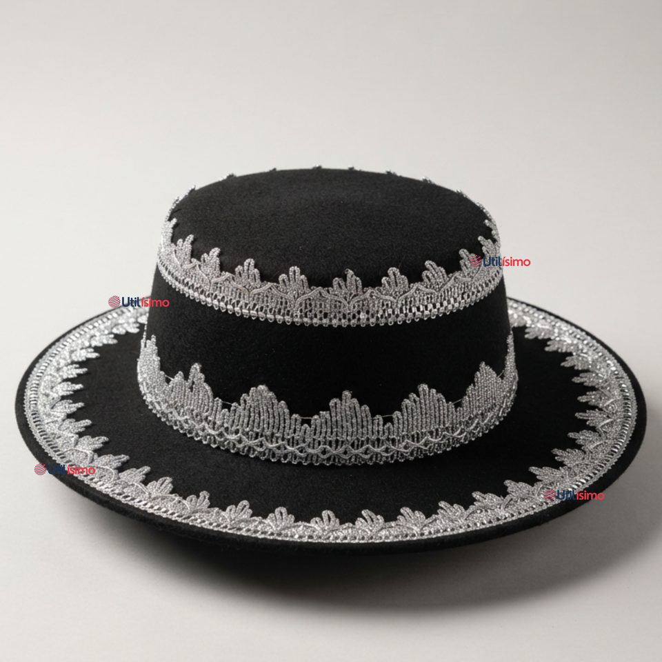 Sombrero Gorro Caporal Hombre Fiestas Patrias Negro Baile Típico