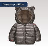 Parka Con Capucha Mangas Larga Niño Black Metallic
