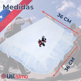 Pack 3 Pañuelos Baile Cueca 36 CM Con Bordes Bordado Pareja Fiestas Patrias