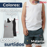 Pack 3 Camisetas Sin Manga Básicas Suaves 100% Algodón Colores Surtidos Juvenil