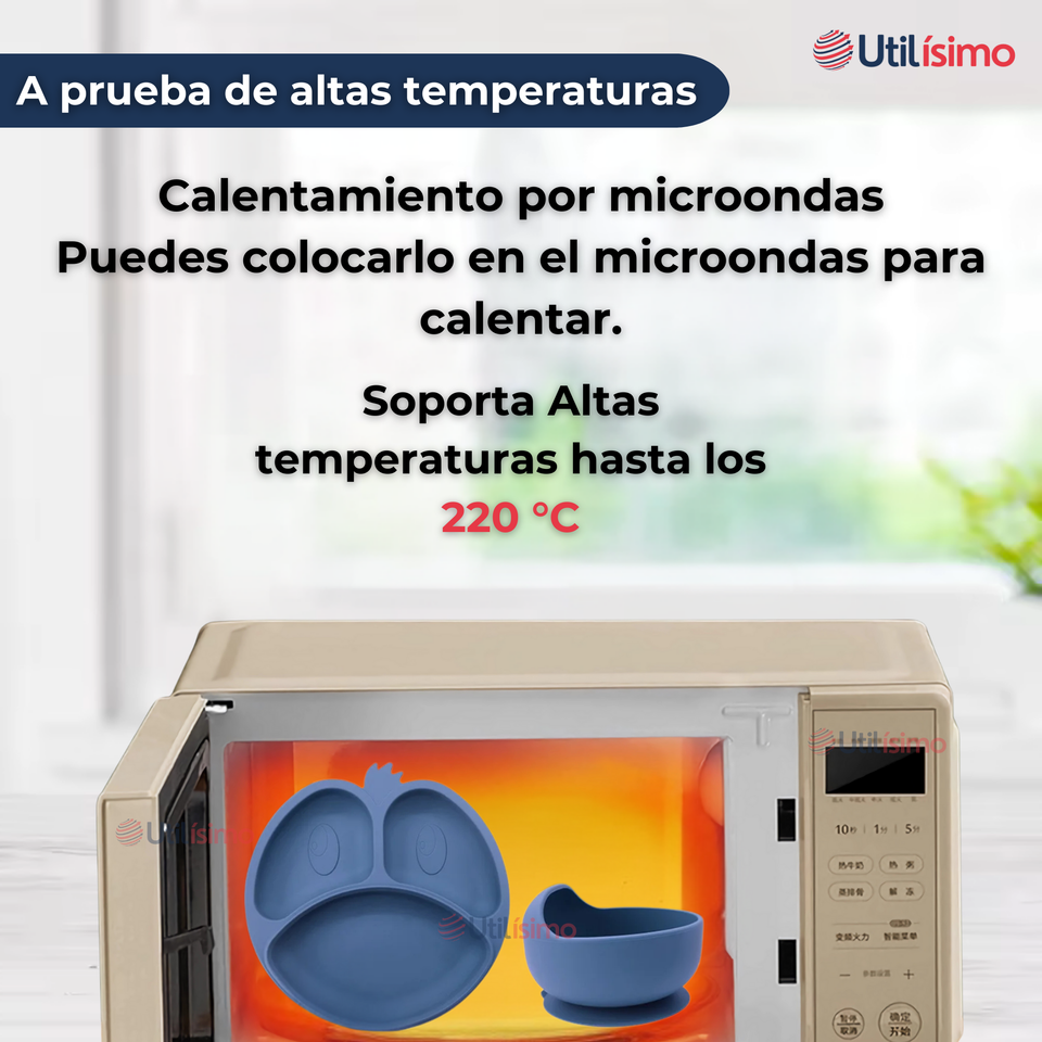 Set De Alimentación Bebé Silicona De Formas 6 Piezas Libre BPA