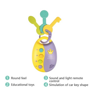 Sonajero Mordedor Llave Remota Inteligente Musical Para Bebé con luz y Sonido