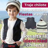 Traje Chilote Gorro Chaleco Fiestas Patrias Niño Chile