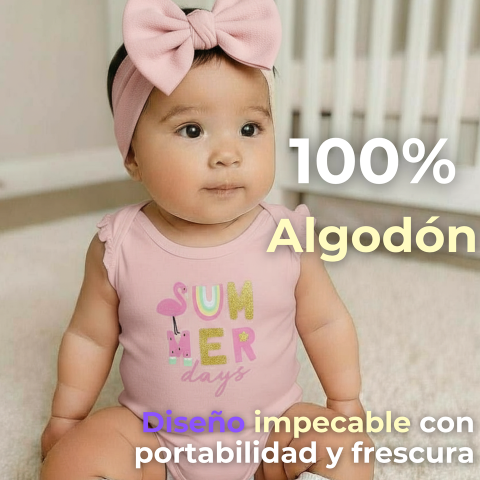 Pack 5 Bodys Niña Sin Manga Tedmimak 100% Algodón Hello princess