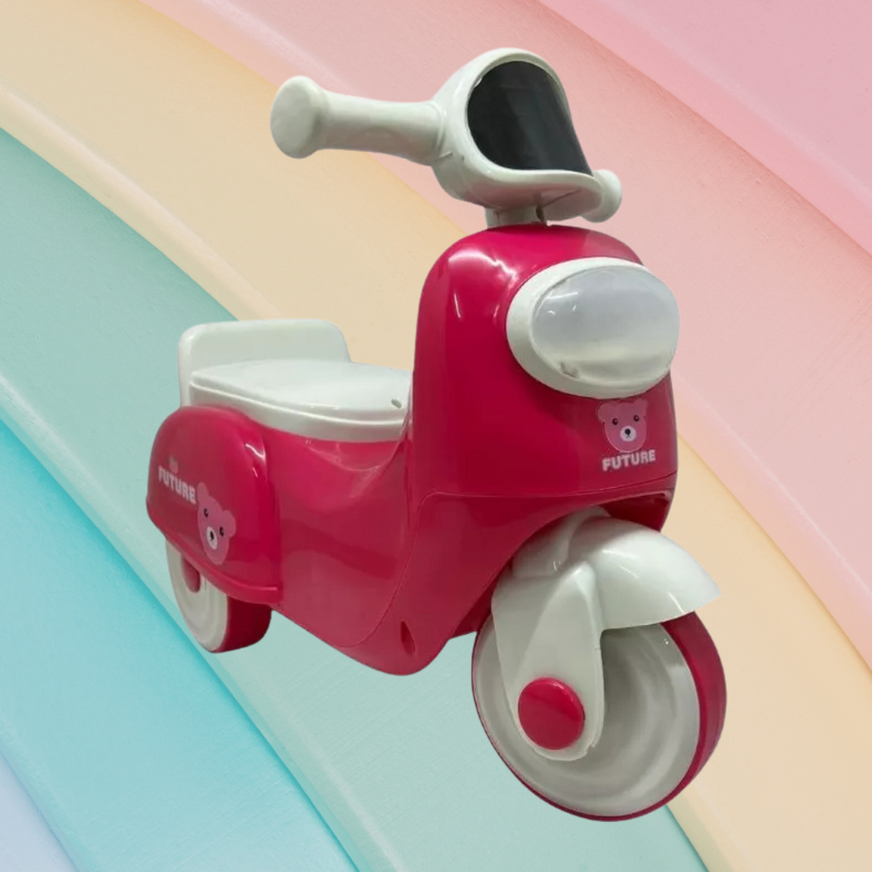 Scooter Moto Infantil con Luz y Sonido Niño Niña Fuscia de 1 a 5 años