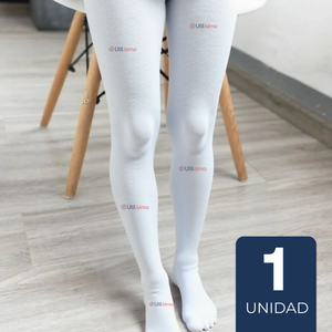 Ballerina Panty Primera Capa Blancas Niña Fiestas Patrias Blanco