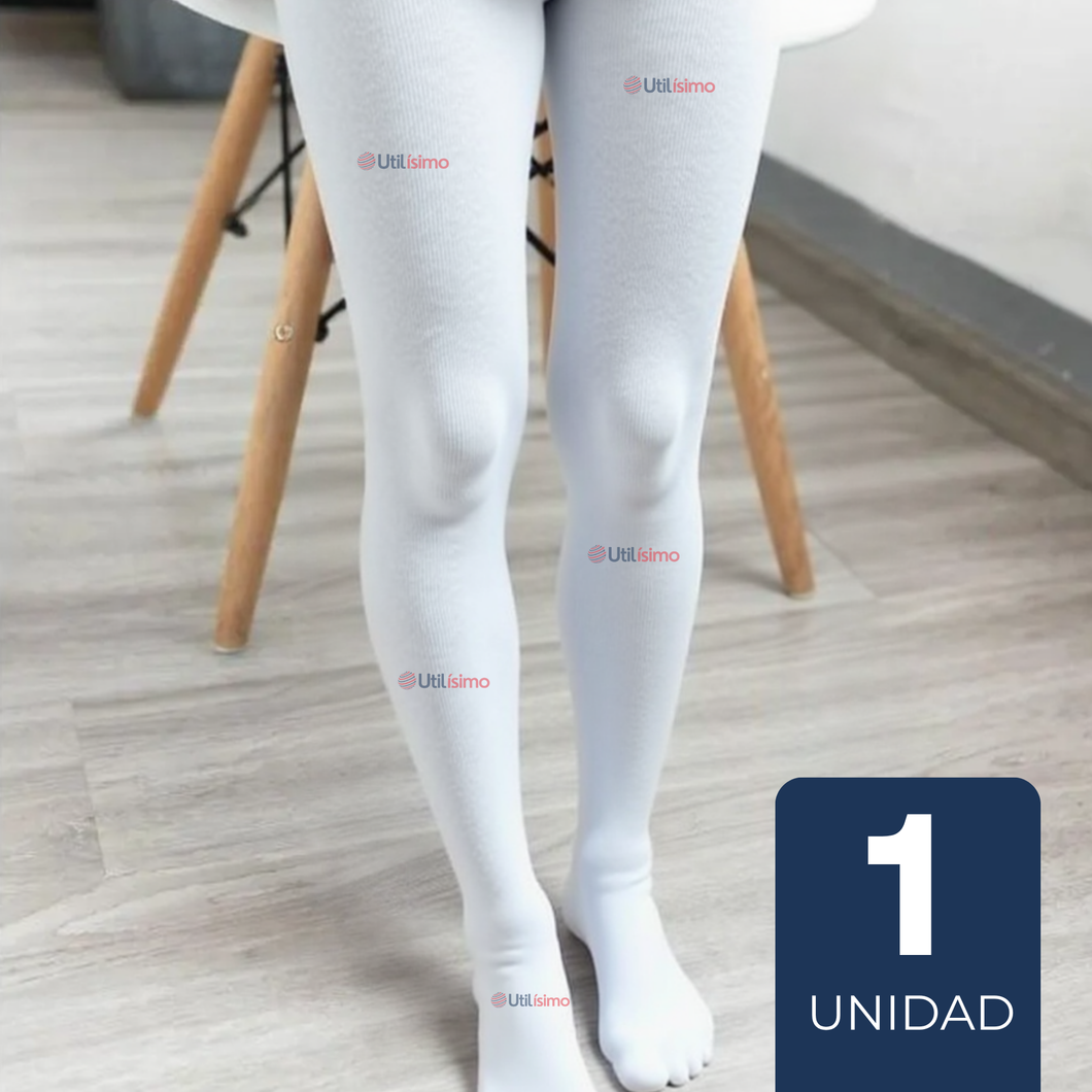 Ballerina Panty Primera Capa Blancas Niña Fiestas Patrias Blanco