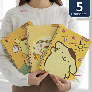 Pack 5 Cuadernos Universitarios Pompompurin 100 Hojas Proarte Diseño Surtido