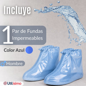 Fundas Cubre Calzado Impermeables Aislante Lluvia Azul 1 Par