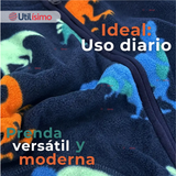 Chaqueta 100% Polar Niño Manga Larga Azul