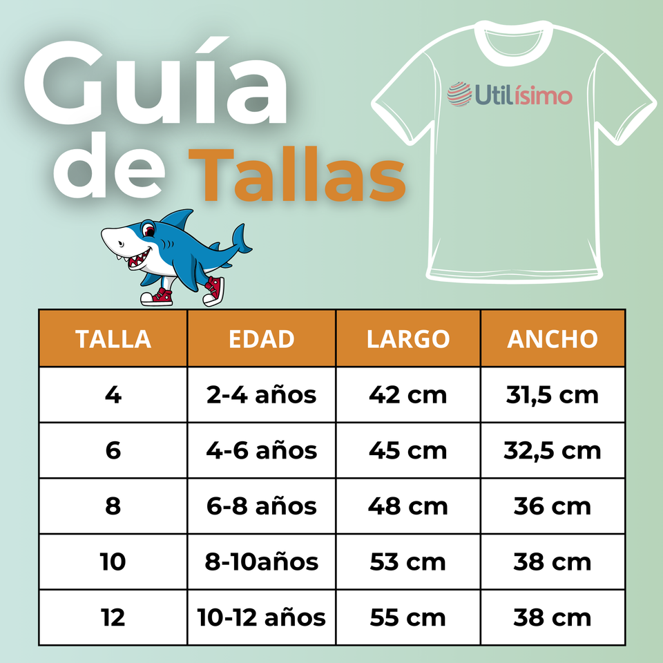 Polera Brainrots 100% Algodón Manga Corta Niño Tralalero Blanco