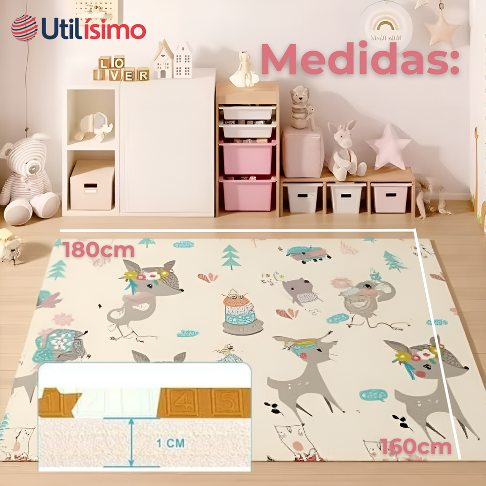 Alfombra Plegable Antigolpes 180x160cm Juego Niñas Surtido