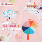 Polera Manga Larga Niña 100% Algodón Dinosauro Unicornio Rosado Camiseta