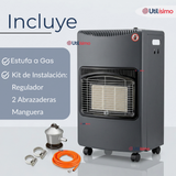Calefactor A Gas Licuado 5kg A 15kg Plegable Interior Exterior Con Accesorios
